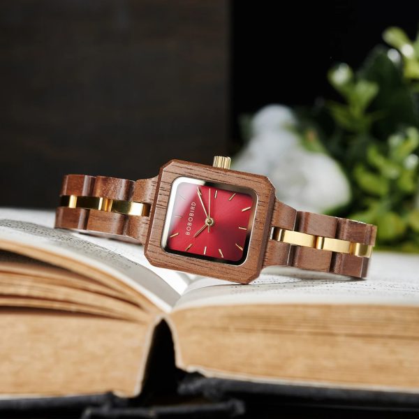 Wooden Fashion Niche Wrist Watch With Wood box - Image 3
