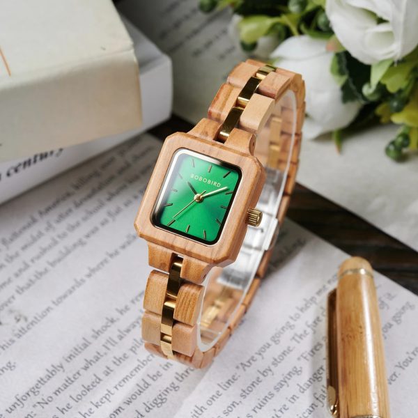 Wooden Fashion Niche Wrist Watch With Wood box - Image 4