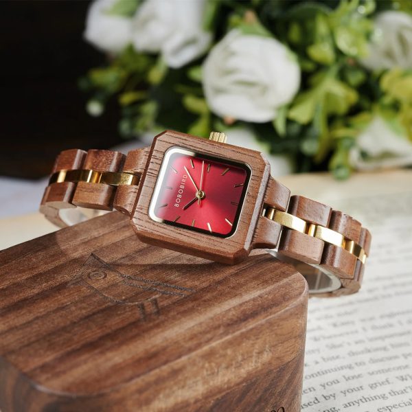 Wooden Fashion Niche Wrist Watch With Wood box - Image 6
