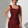Backless Sequin Fashion Elegant Bodycon Mini Party Dresses - Image 20