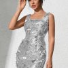Backless Sequin Fashion Elegant Bodycon Mini Party Dresses - Image 21