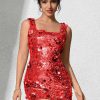 Backless Sequin Fashion Elegant Bodycon Mini Party Dresses - Image 17