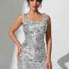 Backless Sequin Fashion Elegant Bodycon Mini Party Dresses - Image 24