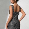 Backless Sequin Fashion Elegant Bodycon Mini Party Dresses - Image 5