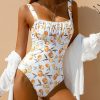 Casual Fruit Print Tummy Control One Piece Swimsuit - Image 3