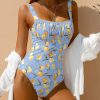 Casual Fruit Print Tummy Control One Piece Swimsuit - Image 8