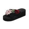 Elegant Embroidered Flower Flip Flops Slip Resistant Thick Soled Sandals - Image 12