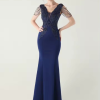Luxury Lace Rhinestone Backless Evening Long Dresses - Image 3