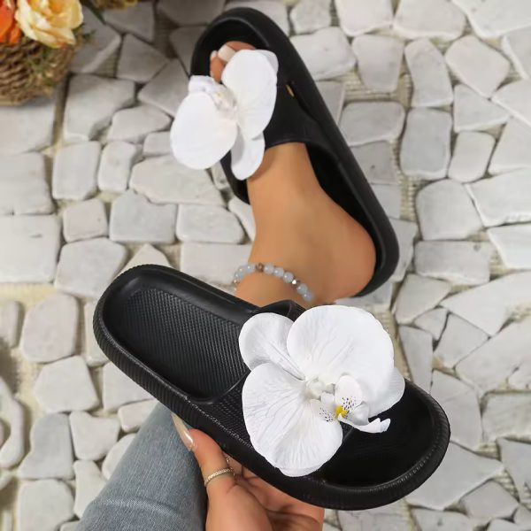 Phalaenopsis Flower Versatile Comfort Soft Flat Thick Sole Slippers - Image 6