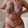 Push Up Bikini Printed High Waist Bathers Swim Suit - Image 2