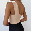 Rib One Shoulder Fashion Cut-out One Piece Swimming Suit - Image 16