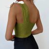 Rib One Shoulder Fashion Cut-out One Piece Swimming Suit - Image 5