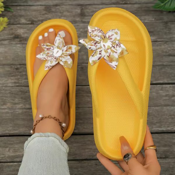 Six-Petal Flower Pattern Flip-Flop Daily Walking Comfort Soft Sandal - Image 2