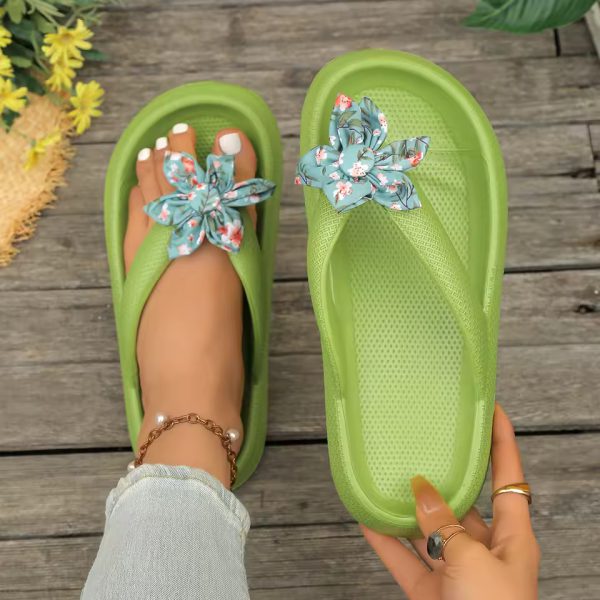 Six-Petal Flower Pattern Flip-Flop Daily Walking Comfort Soft Sandal - Image 3