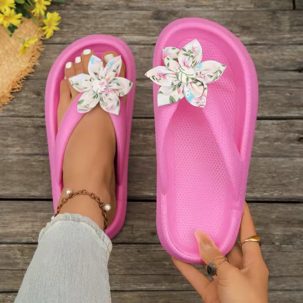 Six-Petal Flower Pattern Flip-Flop Daily Walking Comfort Soft Sandal - Image 5