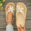 Six-Petal Flower Pattern Flip-Flop Daily Walking Comfort Soft Sandal