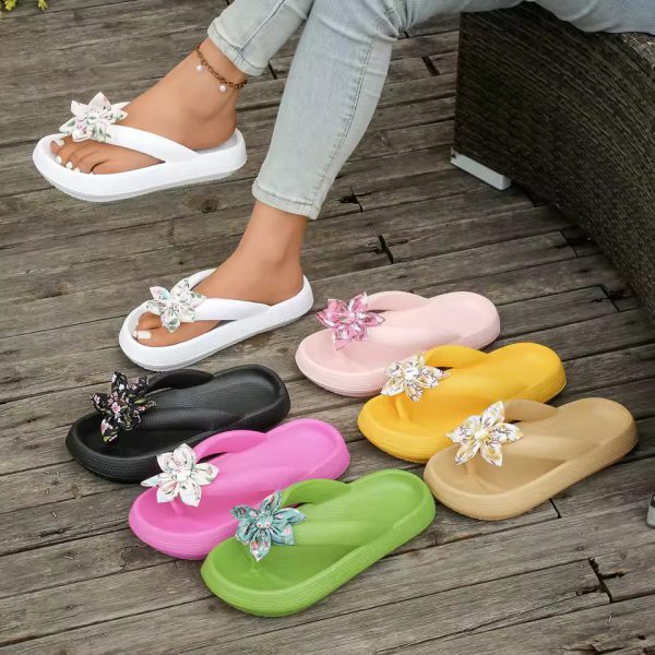 Six-Petal Flower Pattern Flip-Flop Daily Walking Comfort Soft Sandal - Image 8