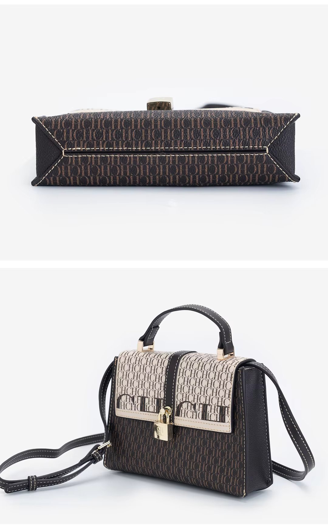 Exquisite Casual High-quality Fashionable Crossbody Bag With Lock Design - Image 5